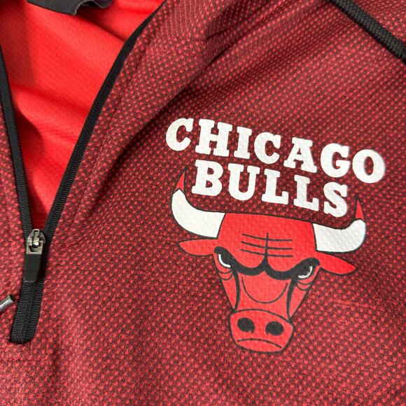 Chicago Bulls Lightweight Athletic Hoodie Red X-Large - Picture 5 of 7